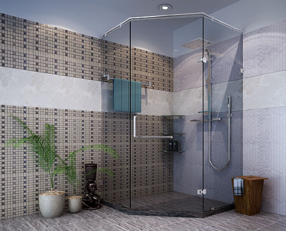 Phòng tắm kính 135 độ chất lượng Hải Phòng